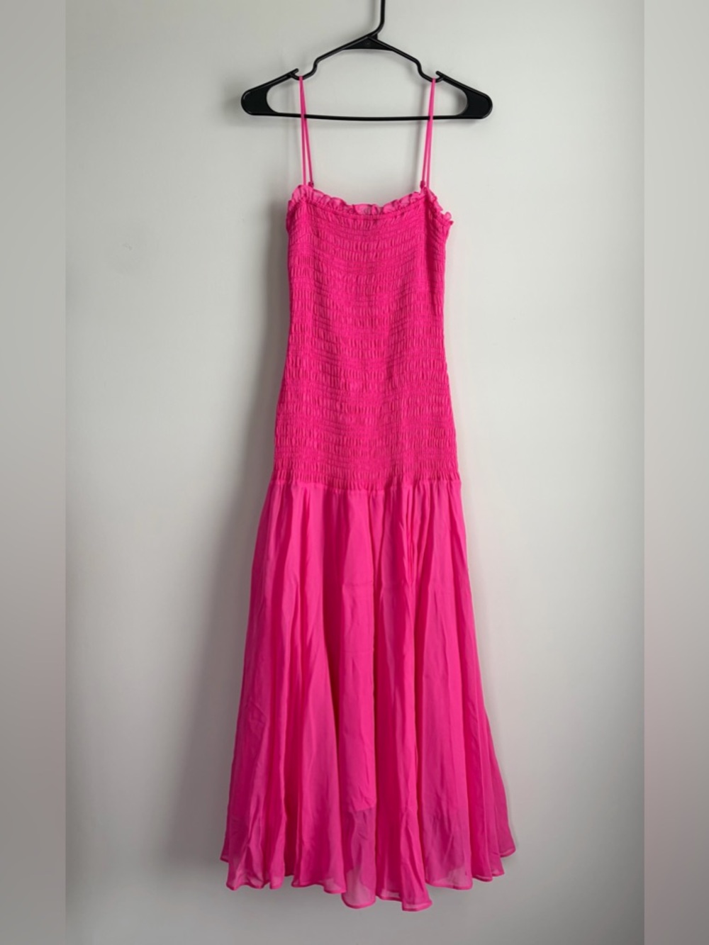 J. Crew Collection Smocked Chiffon Maxi Dress
